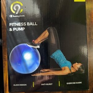 Champion Blue Fitness Ball with Pump